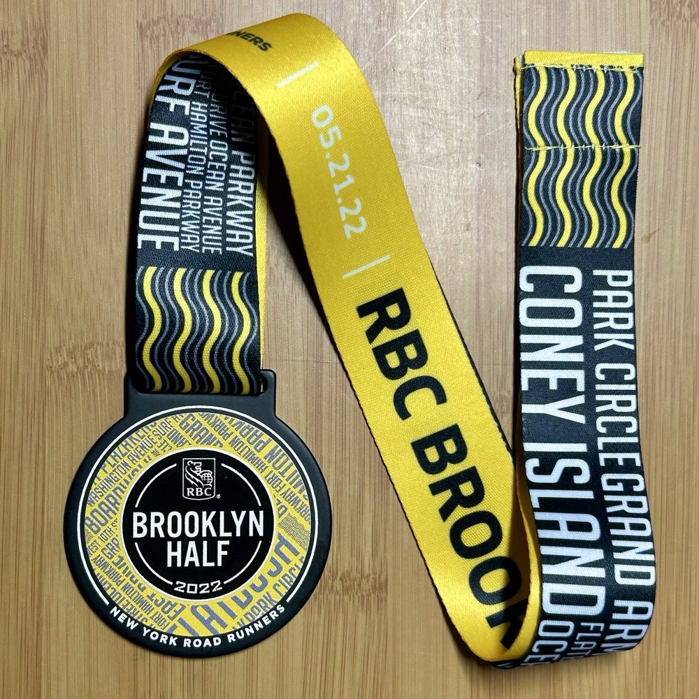 NYRR 2022 RBC Brooklyn Half Marathon Official Finisher's Medal NY Road Runners